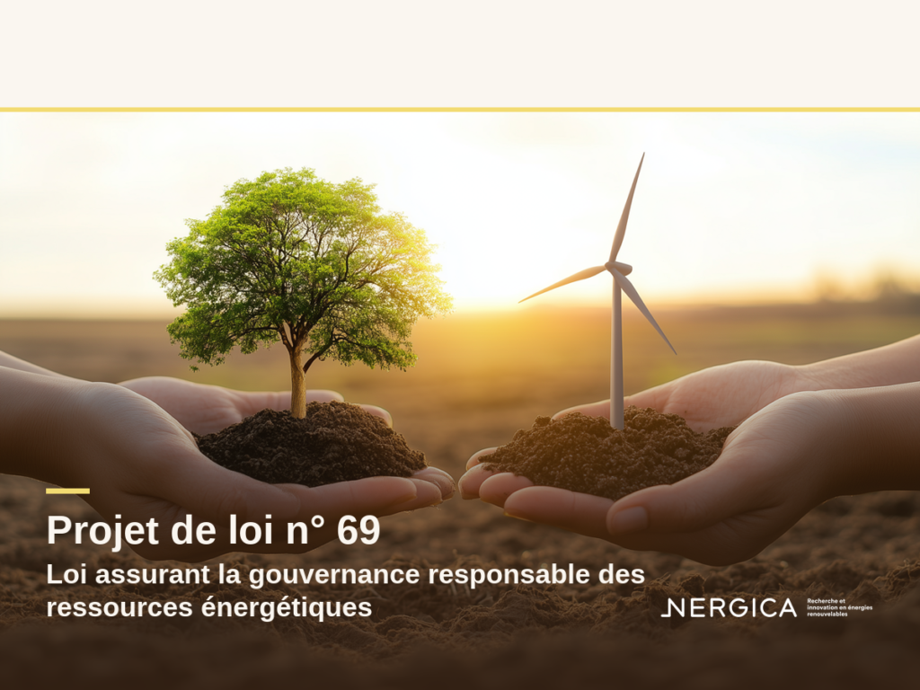 Nergica accueille positivement le dépôt du projet de loi sur l’énergie du gouvernement du Québec