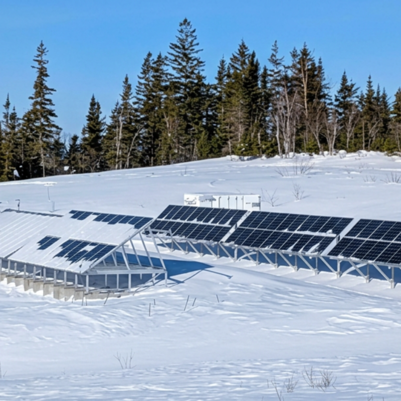 Panneaux solaires bifaciaux en hiver