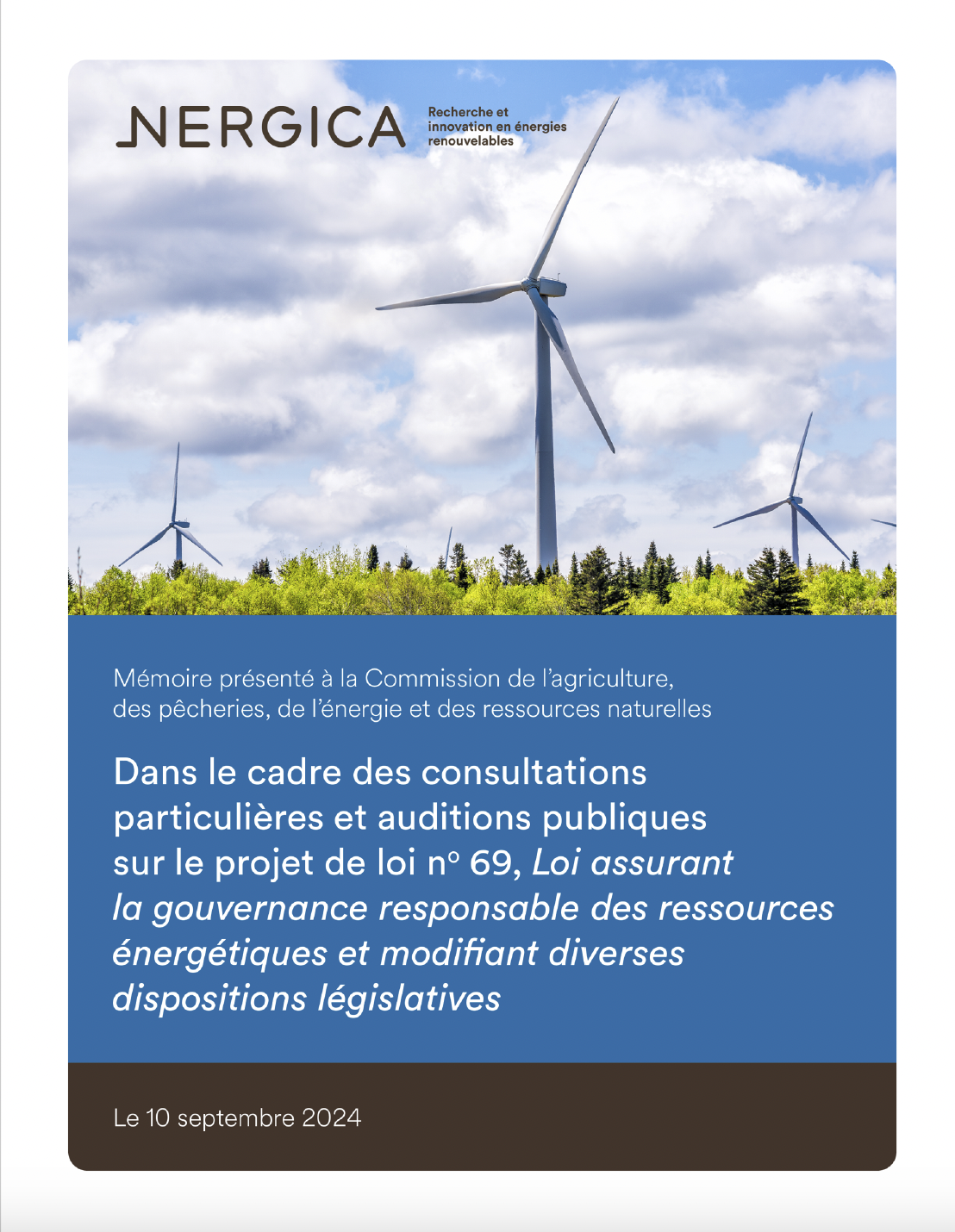 Mémoire présenté à la commission de l&rsquo;agriculture, des pêcheries, de l&rsquo;énergie et des ressources naturelles